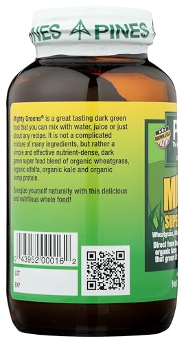 Pines Organic Mighty Greens Superfood Blend, 8 Ounce Pines buy supplements Au