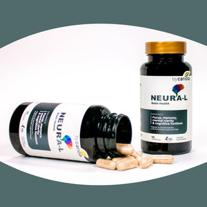 BY CARIOLA Neural-L Natural Brain Support Supplement 60 Caps - Mental Support – Memory Booster - Concentration - Natural Formula - Ashwagandha - L-Tyrosine - L-Theanine BY CARIOLA buy supplements Au