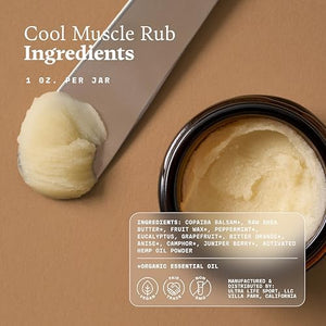 Ultra Life Sport – Premium Cooling Muscle Rub – Vegan Topical Balm with Peppermint & Bergamot – Organic, Non-GMO, Water-Based Formula – Clean Botanical Ingredients Ultra Life SportBuy Supplements Australia