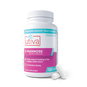 Szio+ Utiva D-Mannose 500mg Capsules – Naturally Flush The Bladder and Urinary Tract – UTI Avoidance – D Mannose Supplements for Women – Supports Urinary Tract Infection Treatments, 120 Capsules Szio+Buy Supplements Australia