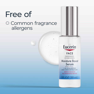 Eucerin Immersive Hydration Smoothing Face Serum, Ultra-Lightweight Hyaluronic Acid Serum Reduces the Look of Fine Lines and Wrinkles, 1 Fl Oz Bottle