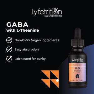 Lyfetrition GABA with L-Theanine, Ginkgo Biloba (Salisburia biloba) Extract, Organic Peruvian MACA Root (Lepidium meyenii) Extract, 118 ml, 4 FL Oz Liquid, 220 Servings, Made in USA, Quick Absorption LyfetritionΒ buy supplements Au