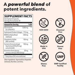 LifeSeasons Mobili-T - Joint Support Supplement - Reduces Aches & Discomforts - Increase Range of Motion - Rebuild Tissue & Cartilage - MSM Chondroitin Collagen Glucosamine & Turmeric - 208 Capsules LifeSeasonsBuy Supplements Australia