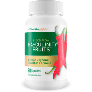 Masculinity Fruits for Bloodflow - Our Best Brazilian Blood Circulation Supplements for Men - Boost Blood Flow Circulation Supplement - Cayenne Pepper Pills Gingko Biloba Blood Flow Vitamins for Men New Vibrations Nutrition buy supplements Au