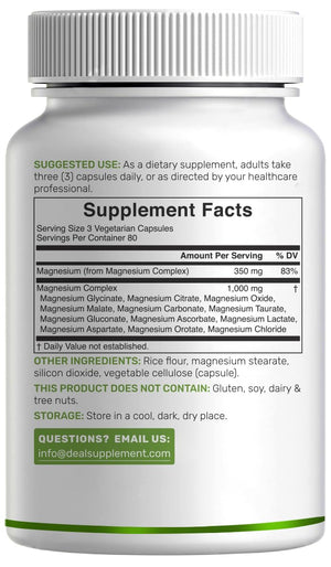 12‑in‑1 Magnesium Complex for Women 1,000 mg, 240 Vegetarian Capsules | Magnesium Glycinate, Citrate, Malate, Taurate, Orotate, Oxide & More | Chelated & Purified for Better Absorption DEAL SUPPLEMENT buy supplements Au