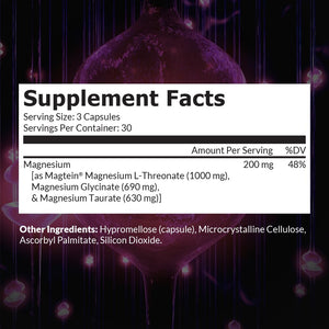 Intelligent Labs MagEnhance Magtein Magnesium Complex Supplement L-Threonate with Magnesium Glycinate and Taurate, 90 Capsules Intelligent LabsΒ buy supplements Au