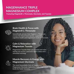 Intelligent Labs MagEnhance Magtein Magnesium Complex Supplement L-Threonate with Magnesium Glycinate and Taurate, 90 Capsules Intelligent LabsΒ buy supplements Au