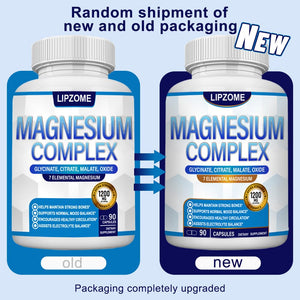 Magnesium Complex Supplement 1200mg - Advanced 7-in-1 Magnesium Blend - Glycinate, Citrate, Malate, Taurate, Oxide, Aspartate, Orotate – High Absorption Formula – Non-GMO, 90 Capsules Lipzome buy supplements Au