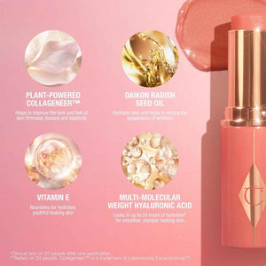 Charlotte Tilbury Unreal Healthy Glow Blush Stick - Buildable Cream Makeup with a Skincare-Infused Formula - Easy to Use, Blendable & Leaves Skin with a Luminous Sheen - Berry Glow