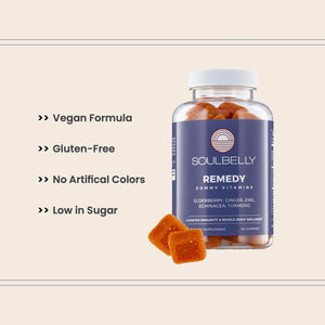 SOULBELLY Super Immunity | Remedy Vitamin Gummies for Immune Support | Vegan | Gluten-Free | Non-GMO | 60 Count SOULBELLYÂ buy supplements Au