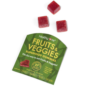 Fruits & Veggies Sugar-Free Gummies - 27 Whole Foods - Equals 3 Servings of Fruits & Vegetables - Improve Energy, Focus & Immune Function - Fiber - Antioxidants - Organic Ingredients - 14 Packets Healthy OneΒ buy supplements Au