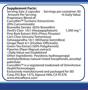 Theraflex RX® Capsules for Relief of Joint & Muscle Discomfort, Mobility and Healthy Inflammation Response with Patented Curcuwin® Turmeric Extract, Boswellia, Ashwaganda, 60 Capsules Theraflex RXBuy Supplements Australia
