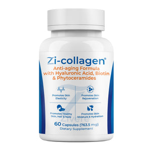 Zi-Collagen Marine Collagen Capsules for Skin, Hair & Nails Support – with Phytoceramides, Hyaluronic Acid, Biotin & Vitamins A C D3 E – 60 Capsules Zivere buy supplements Au