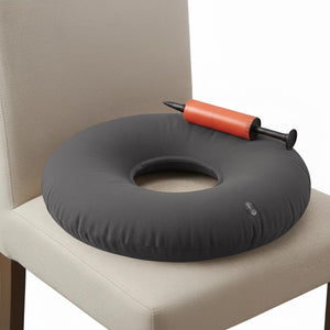 Dr. Frederick’s Original Inflatable Donut Pillow - 18" Seat Cushion for Tailbone Pain, Hemorrhoids & Bed Sores – Doctor-Developed for Postpartum, Prostatitis & Travel - Odor-Free, Durable Vinyl - Gray Dr. Frederick's OriginalBuy Supplements Australia