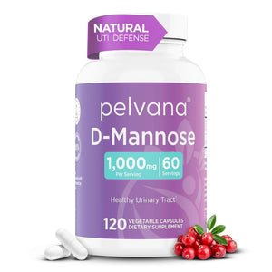 Pelvana D-Mannose 120 Capsules (500mg Each) β 1000mg per Serving β Assists & Maintains Healthy Urinary Tract, Flushes Impurities, Pure Ingredients, Gluten-Free β Third-Party Lab Tested, Made in USA PelvanaBuy Supplements Australia