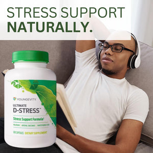 Youngevity Ultimate D-Stressβ’ β Natural Stress Relief Supplement with Magnesium, Valerian Root Extract, and B Vitamins β Supports Adrenal Health and Nervous System β 120 Capsules (Pack of 1) YoungevityBuy Supplements Australia
