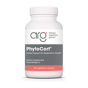 Allergy Research Group PhytoCort Supplement - Respiratory Support, Lung Health, Lung Detox, Lung Cleanse, Healthy Breathing, Herbal Support, Reishi, Licorice, Noni, Vegetarian Capsules - 120 Count Allergy Research GroupBuy Supplements Australia