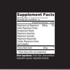 Livingood Daily Magnesium Supplement with Magnesium Glycinate, Citrate, Malate, Oxide, Aspartate, Amino Acid Complex and Chicory Root for Heart Health, Sleep and Muscle Support, 300mg, 60 Capsules Livingood Daily buy supplements Au