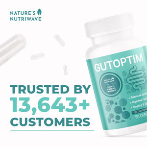 GutOptim Probiotic & Prebiotic Capsules | Pre and Probiotics for Synbiotic Gut Health & Bloating Relief for Women & Men | Enzyme with Probiotics for Digestive Health | Non-GMO, 60 Ct, 3 Month Supply Nature’s NutriWave buy supplements Au