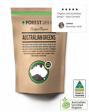 Certified Organic Australian Greens Whole Food Blend | 7 Incredible Whole Foods | No fillers or additives Forest Super FoodsΒ buy supplements Au