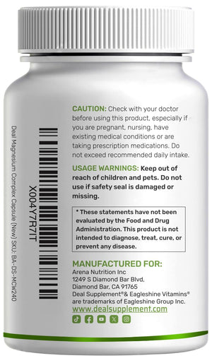 12‑in‑1 Magnesium Complex for Women 1,000 mg, 240 Vegetarian Capsules | Magnesium Glycinate, Citrate, Malate, Taurate, Orotate, Oxide & More | Chelated & Purified for Better Absorption DEAL SUPPLEMENT buy supplements Au