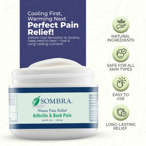 Sombra Warm Therapy Gel β Warming Muscle Comfort & Tension Relief β 8oz Jar SombraBuy Supplements Australia