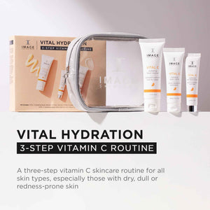 IMAGE Skincare, VITAL HYDRATION 3-Step Vitamin C Routine, Made with Hyaluronic Acid for Anti-Aging, Dry, Dull Skin, 3 Piece Skin Care Set