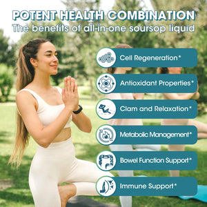 Catfit Soursop Graviola Liquid Drop β Soursop Drops for Cell Support, Antioxidant, Relaxation & Immune Boost with Sea Moss, Turmeric, Black Pepper, B6 C, Zinc, Sugar Free, Gluten Free, Vegan, 2 Fl Oz CatfitBuy Supplements Australia