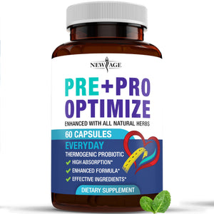 NEW AGE Pro Optimize Probiotics for Women, Menopause, Digestive Health - Support for Bloating, Hot Flashes, Joint Support, Night Sweats - Gut Health & Metabolism - Dong Quai (60 (Pack of 1)) NEW AGE buy supplements Au