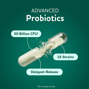 Prebiotics and Probiotics | 50 Billion CFU, 16 Probiotic Strains & Inulin Prebiotic Fiber | Delayed Release Capsules | Gut Health Support | Prebiotics and Probiotics for Women & Men | Non-GMO | 60 Ct MAV NUTRITION buy supplements Au