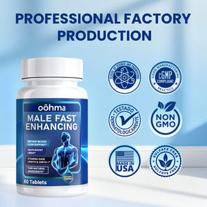 Oohma New Male Enhancing Supplement, Designed to be Fast Acting for Blood Flow to Gain Length & Girth + Stamina, Maca, Epimedium, and Other Natural Ingredients, 3rd Party Tested Supplement 60 Tablets Oohma buy supplements Au