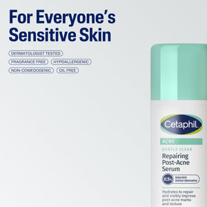 supplement productsCETAPHIL Gentle Clear Repairing Post-Acne Serum, Retinol Alternative, Oil Free Serum for Sensitive Skin, 1 Fl Oz, Bakuchiol, Improves Skin Tone & Post-acne Marks, JerryCherryUSA