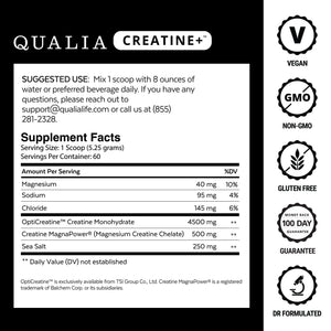supplement productsQualia Creatine | Advanced Creatine Complex | 2 Sources + Magnesium | Optimized Absorption | Muscle Performance, Brain Function, & Healthy Aging (30 Servings) - JerryCherryUSA