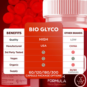 (2 Pack) Bio Glyco Capsules, Official BioGlyco Blood Health Support Pills with All Natural Ingredients, Advanced Blood Optimizer with Maximum Strength Premium Vitamins for Women & Men (120 Capsules) Syvor buy supplements Au