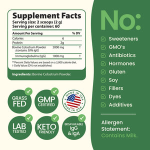 Immerge Health Super Colostrum Powder (60 Servings) β Premium Bovine Colostrum Supplement for Gut Health, Bloating & Immune Support β High IgG, 100% Grass Fed First Milking, Unflavored, Made in USA ImmergeHealth.comBuy Supplements Australia