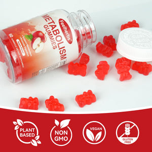 Feelherbs Metabolism Gummies for Women and Men Digestion & Energy, 60 Count Apple Cider Vinegar Gummies with Vitamin B12 & Beet Root, Chewable Keto ACV Vitamin for Metabolism & Detox Cleanse Feelherbs buy supplements Au