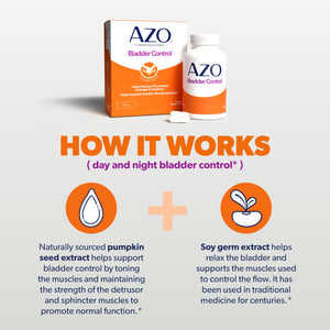 AZO Bladder Control with Go-Less Daily Supplement | Helps Reduce Occasional Urgency, leakage due to laughing, sneezing and exerciseβ β β | 72 Capsules AZOBuy Supplements Australia