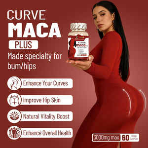 Wins Town Maca Plus Gummies 3000mg, Glute Boost Vitamins for Women, Supports Curves, Energy & Skin Health, Strawberry Flavor, Vegan, 60 Count Wins TownBuy Supplements Australia