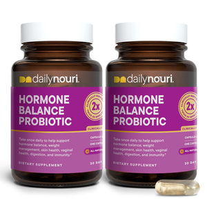 Daily Nouri Hormone Balance Probiotics for Women | Hormone Balance for Women | PMS, Hormonal Acne, & Bloating Support | 7 Clinically Studied Strains + Omega | 30-Day Supply Daily NouriΒ buy supplements Au