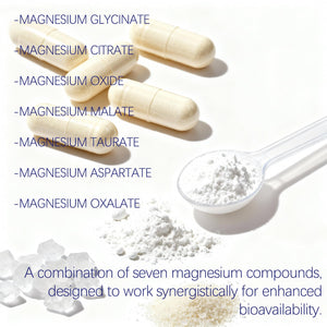 Magnesium Complex 1000mg - 7-in-1 Supplement with Glycinate, Citrate & Malate - Supports Muscle Relaxation, Sleep, Heart Health - High Absorption Capsules, 90 Count (1) CellJuvMax buy supplements Au
