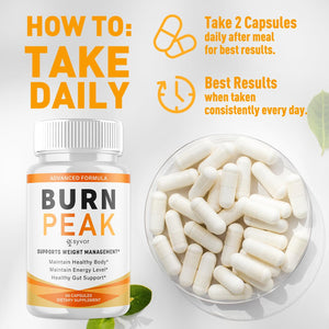 (5 Pack) Burn Peak Capsules, Official Burnpeak Pink Salt Pills with All Natural Ingredients, Advanced Health and Wellness Supplement with Premium Vitamins for Active Lifestyle Support (300 Capsules) Syvor buy supplements Au