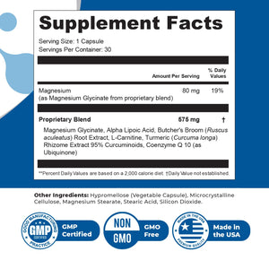 Orby NerveFlow โ Natural Daily Wellness Supplement with Magnesium, Turmeric & CoQ10 โ Non-GMO, GMP Certified, Made in USA โ 30 Capsules, 1 Month Supply OrbyBuy Supplements Australia