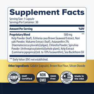 Nature’s NutriWave AquaPeace – Aqua Peace Caps Daily Marine-Based Supplement with Seaweed & Algae Extracts – Clean, Stimulant-Free Formula – Non-GMO, Made in USA - 30 Capsules, 1 Month Supply Nature’s NutriWaveBuy Supplements Australia
