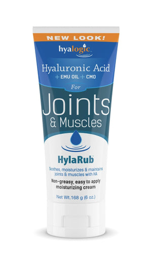 HylaRub HA Joint & Muscle Cream β Hyaluronic Acid Muscle Rub w/Emu Oil & CMO β Non Greasy, Soothes, Moisturizes & Maintains Shoulders, Knees, Back, HIPS & More 6 oz. by Hyalogic HyalogicBuy Supplements Australia