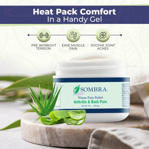 Sombra Warm Therapy Gel β Warming Muscle Comfort & Tension Relief β 8oz Jar SombraBuy Supplements Australia