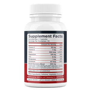 Blood Balance Supplement for Healthy Blood Support, Circulation, Metabolism & Vitality | Energy Formula with Premium Ingredients | Holistic Products to Support Cardiovascular Function – 60 Capsules SWYCH buy supplements Au