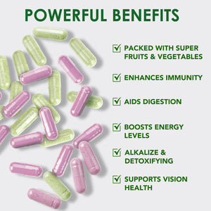 Fruit & Veggies Capsules | Daily Fruit & Vegetable Blend | 2 Bottles – 180 Vegetarian Capsules | Plant-Based Superfood Formula | Non-GMO, Gluten Free Generic buy supplements Au