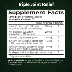 GREEN VALLEY NATURALS Triple Joint Relief Gold – Joint Support Supplement with Turmeric (Turmacin®, BCM-95®), Boswellia (AprèsFlex®) & Boron – Supports Mobility & Flexibility – 120 Capsules GREEN VALLEY NATURALSBuy Supplements Australia