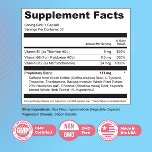 Nature’s NutriWave Memyts – Natural Daily Supplement with B Vitamins and Herbal Extracts | Non-GMO | Made in USA | 100% Natural, 30 Capsules, 2-Month Supply Nature’s NutriWaveBuy Supplements Australia