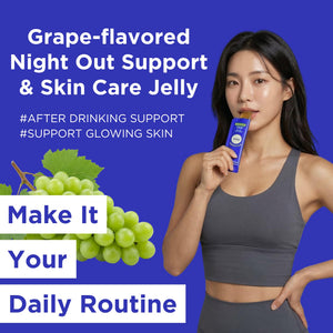 EASY TOMORROW - Natural Energy & Morning Vitality Jelly Stick - Daily Korean Skin Health Supplement & After Drinking Support with DHM & Glutathione - K-Beauty Inspired (White Grape Flavor, 20 Sticks) EASY TOMORROWÂ buy supplements Au